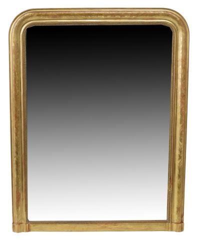 Appraisal: French Louis Philippe period giltwood overmantel mirror th c having