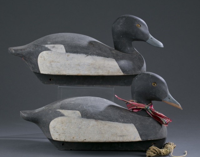 Appraisal: Two Blue Bill Drake Decoys by Ken Harris Painted wooden