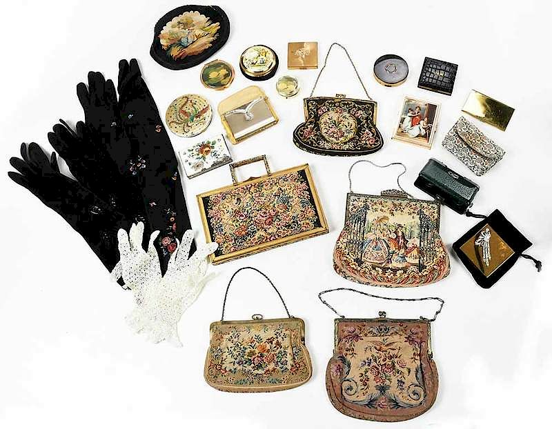 Appraisal: Assorted Group of Vintage Purses and Accessories six fabric bags