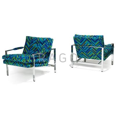 Appraisal: MILO BAUGHMAN - THAYER COGGIN Pair of lounge chairs High