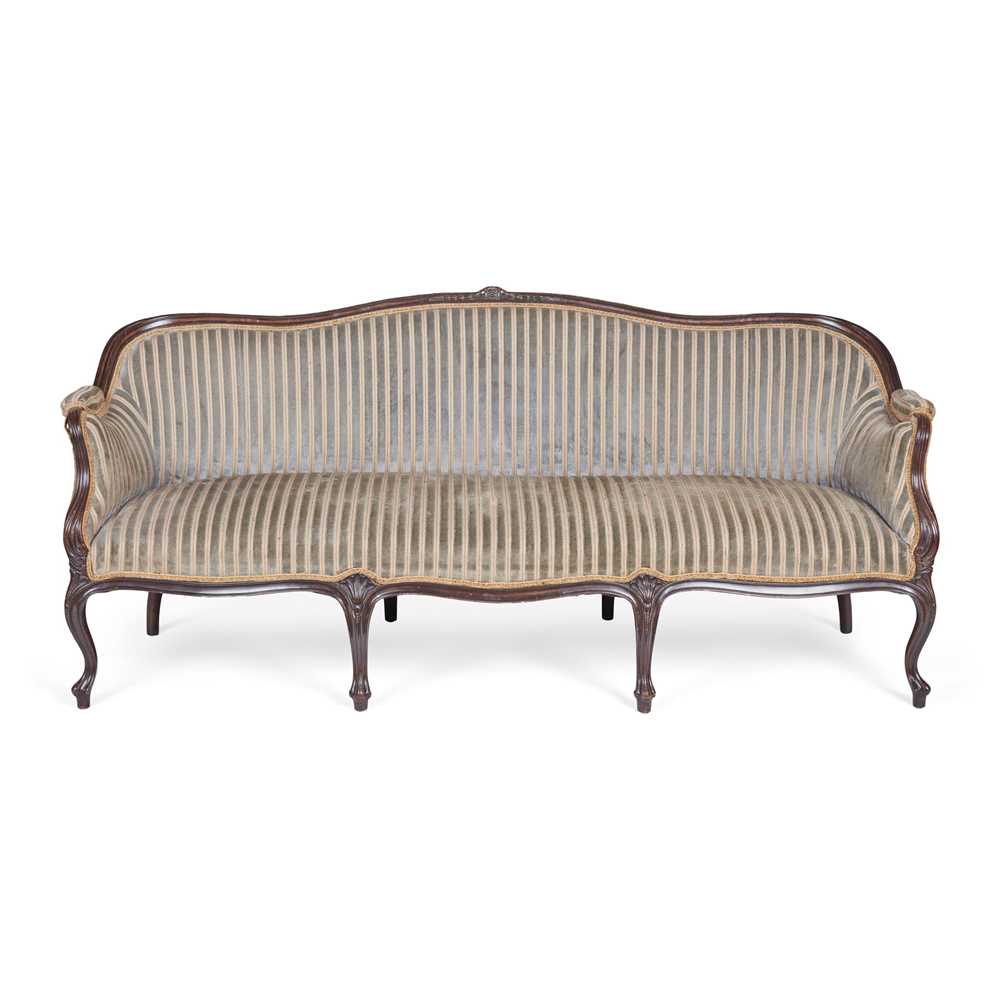 Appraisal: GEORGIAN STYLE 'FRENCH HEPPLEWHITE' MAHOGANY SOFA LATE TH CENTURY the