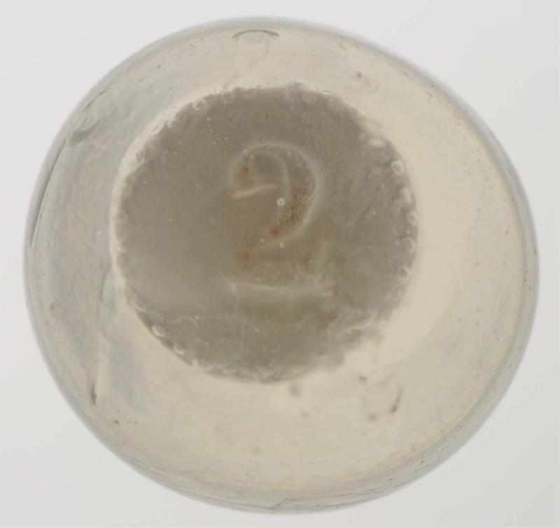 Appraisal: Number on Disk Sulphide Marble Coin figure shows the number