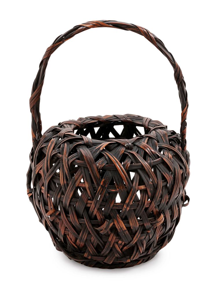 Appraisal: A Bamboo Flower Arranging Basket A Bamboo Flower Arranging Basket