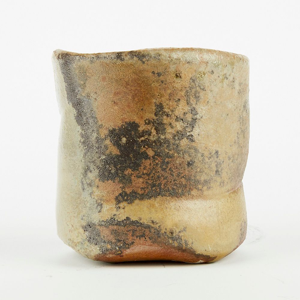 Appraisal: Don Reitz Squat Salt Glazed Ceramic Vase Don Reitz -