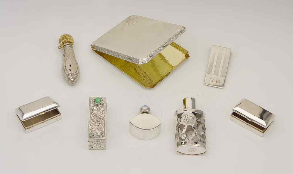 Appraisal: ESTATE STERLING SILVER VANITY ITEMS pieces to include Elgin American