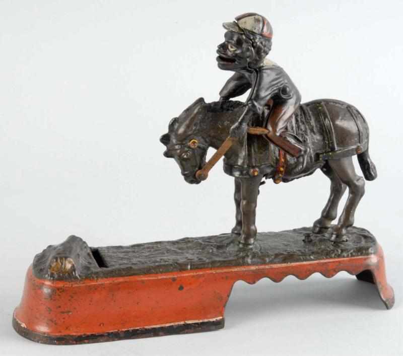 Appraisal: Cast Iron Always Did Spise a Mule Mechanical Bank Description