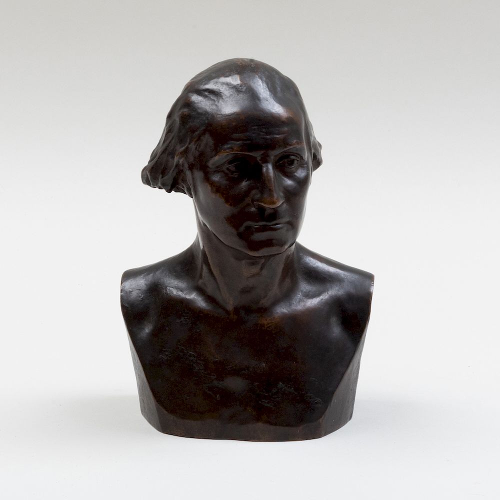 Appraisal: Bronze Bust of George Washington after a model by Houdon