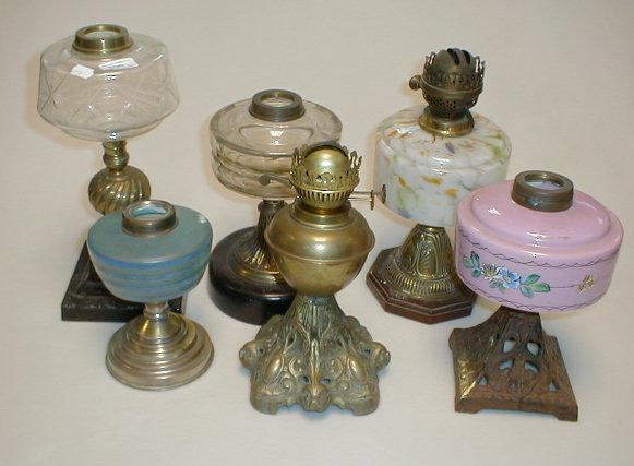 Appraisal: Six Victorian oil lamp bases