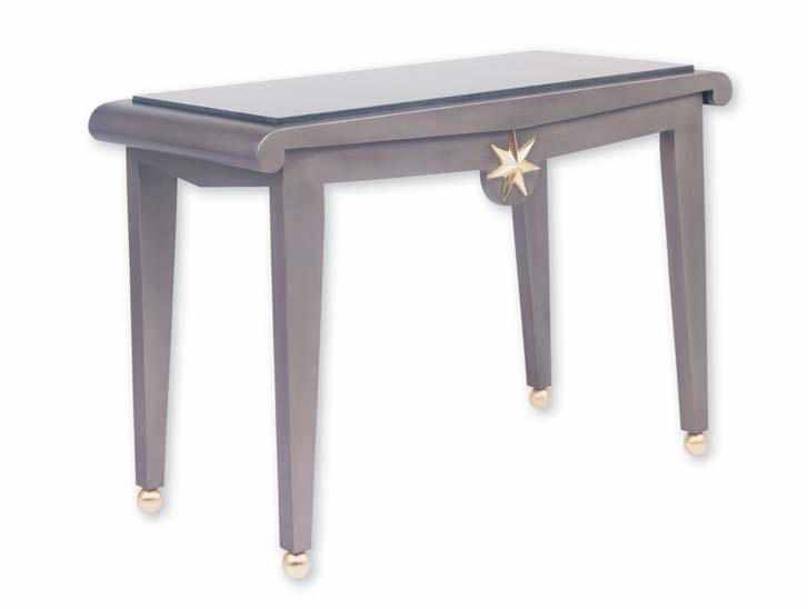 Appraisal: An Art Deco style parcel gilt iron console table after