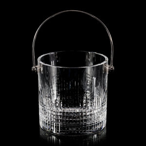 Appraisal: A Baccarat Glass Ice Bucket France th Century with polished