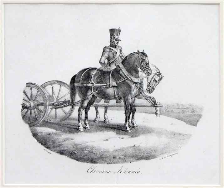 Appraisal: THEODORE GERICAULT - CHEVAUX DES ARDENNES Lithograph Delteil II IV