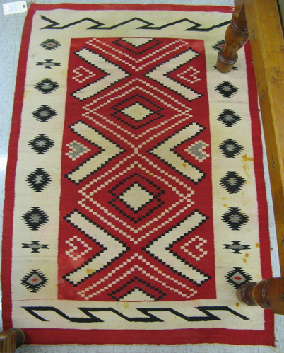 Appraisal: TWO NAVAJO AREA RUGS ' x ' and ' x