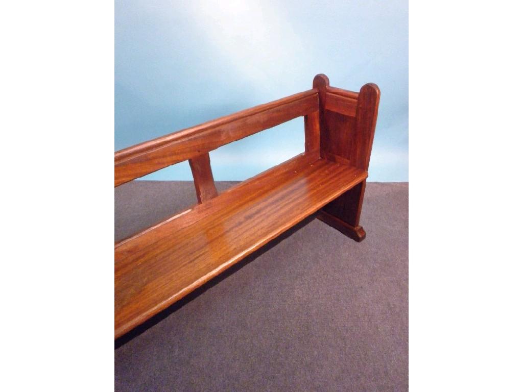 Appraisal: An early thC mahogany pew complete with kneeler cm wide