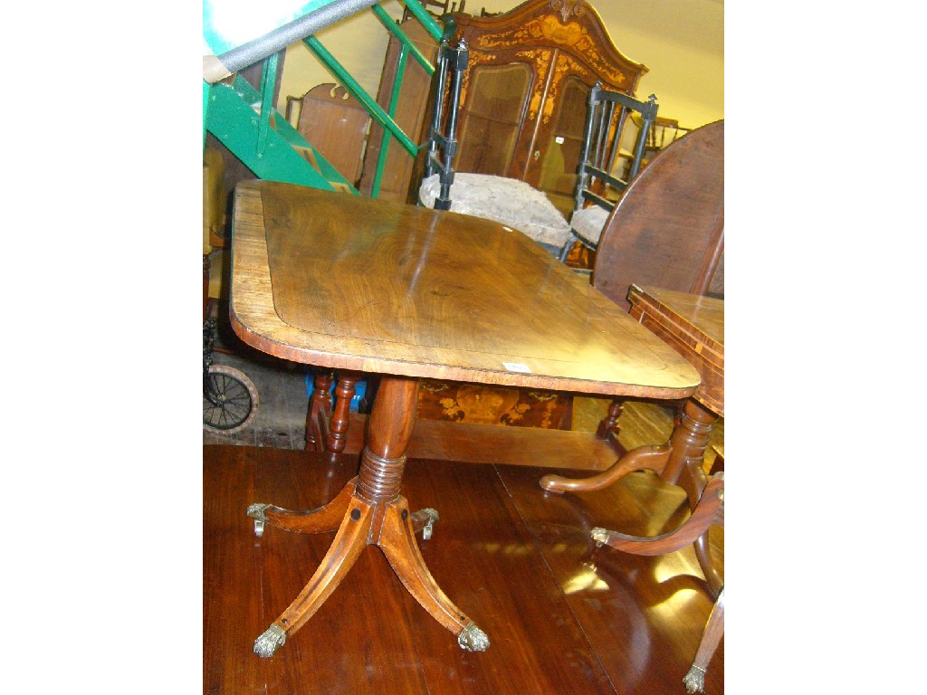 Appraisal: A Regency mahogany tilt top occasional breakfast table of rectangular