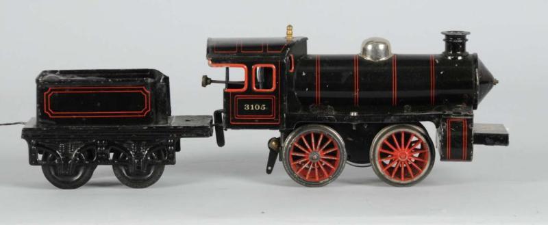 Appraisal: Bing No -Gauge Litho Engine Tender Description Pre-war Clockwork locomotive