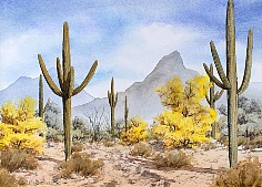 Appraisal: Gerard Curtis Delano Desert Landscapewatercolor on paper x in