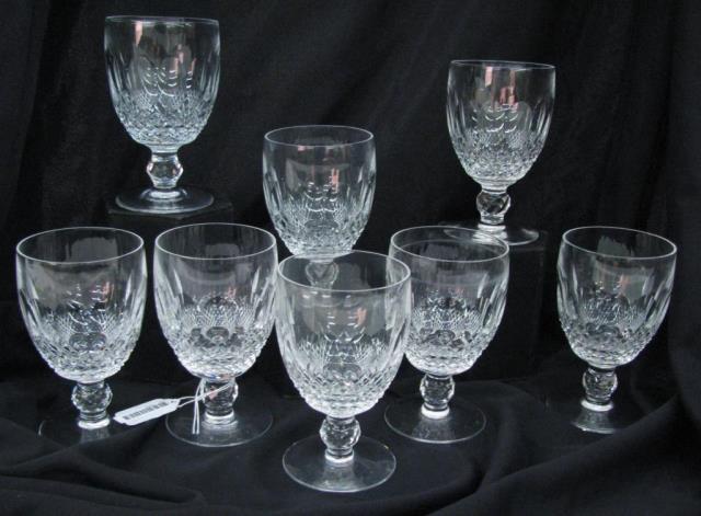 Appraisal: Set of eight Waterford crystal goblets Colleen pattern high some