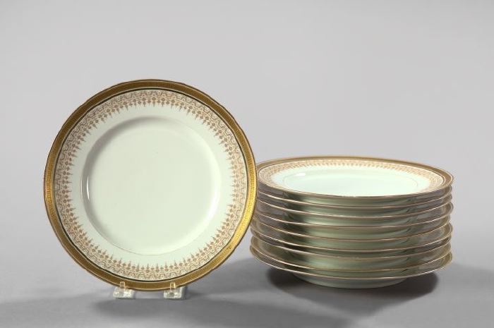 Appraisal: Set of Ten L Bernardaud et Compagnie Limoges Gold and