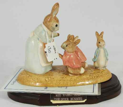 Appraisal: Beswick Beatrix Potter Tableau Figure Mrs Rabbit and The Four