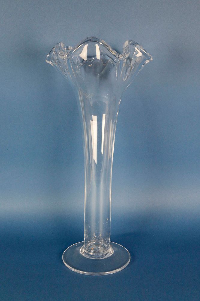 Appraisal: Monumental Simon Pearce Free Form Vase Monumental Simon Pearce Clear