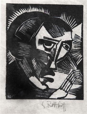 Appraisal: KARL SCHMIDT-ROTTLUFF - - 'Maria' woodcut pencil signed in the