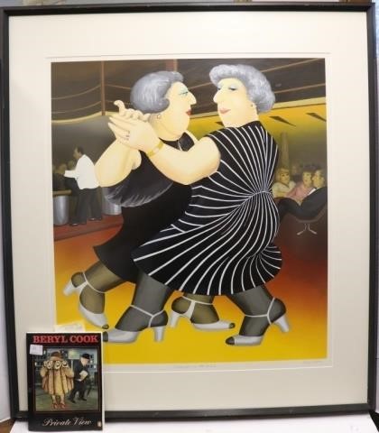 Appraisal: BERYL COOK - COLORED LITHOGRAPH TITLED DANCING ON Q E