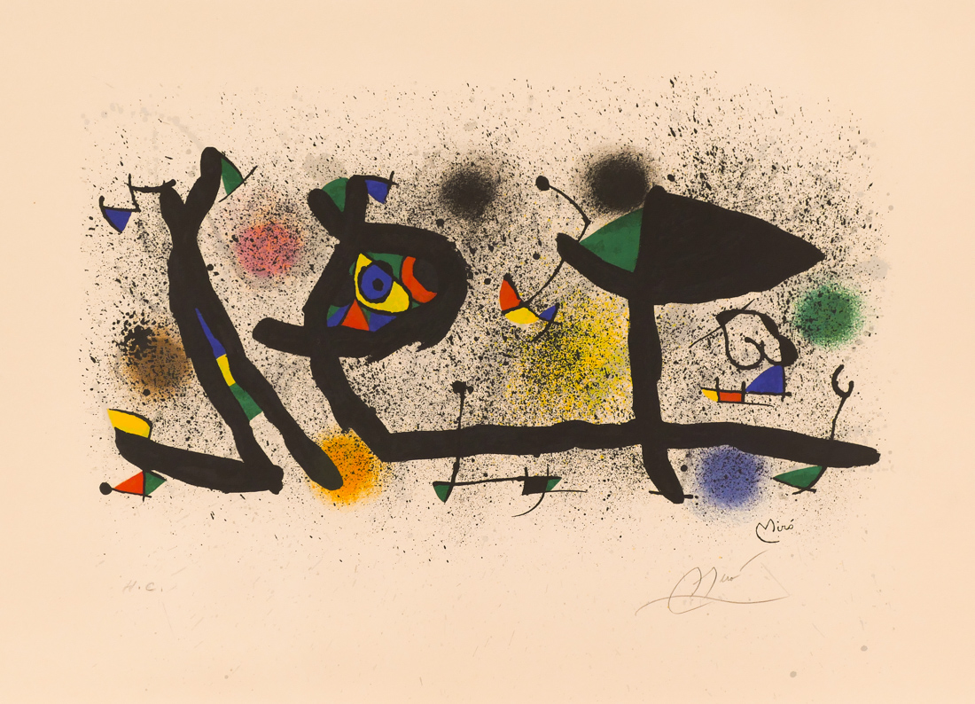 Appraisal: Joan Miro - Spanish ''Sculptures'' M Lithograph on BFK Rives