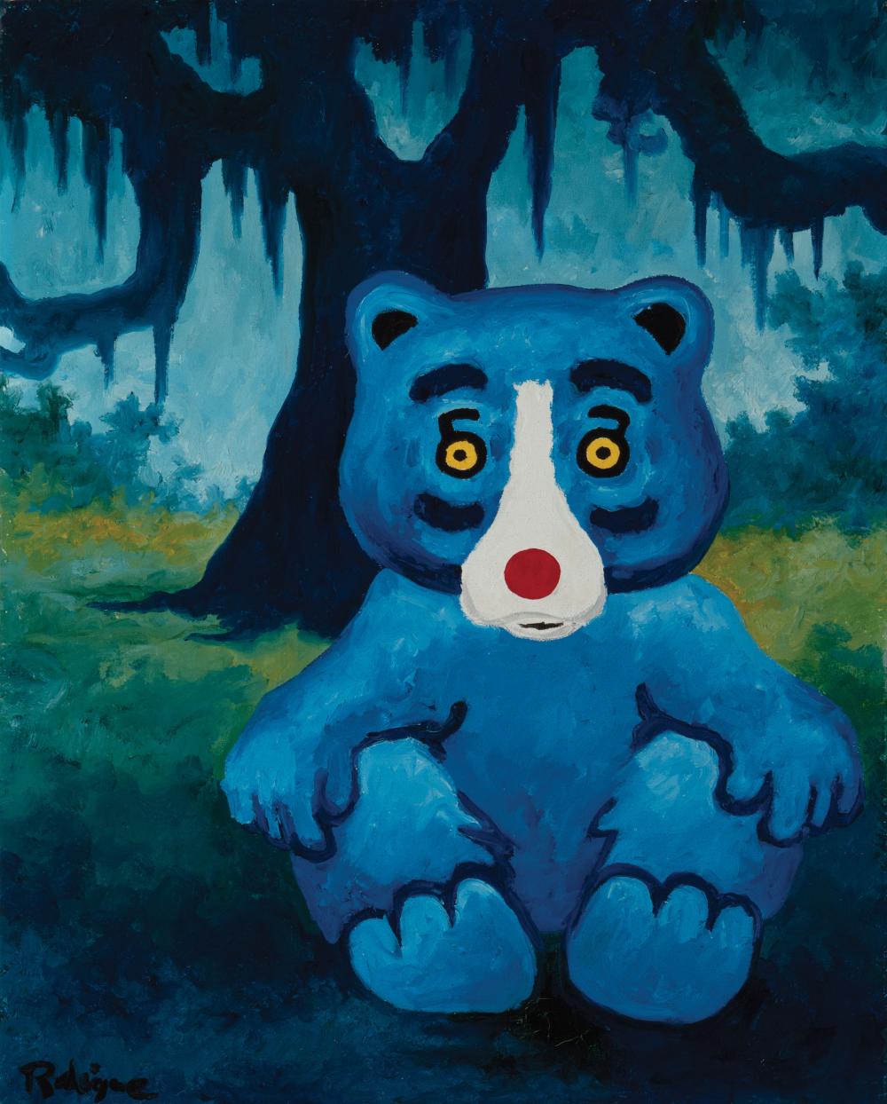 Appraisal: George Rodrigue American Louisiana - Bear It All oil on