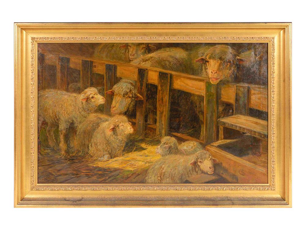 Appraisal: John Austin Sands Monks American - Lambs and Ewes in