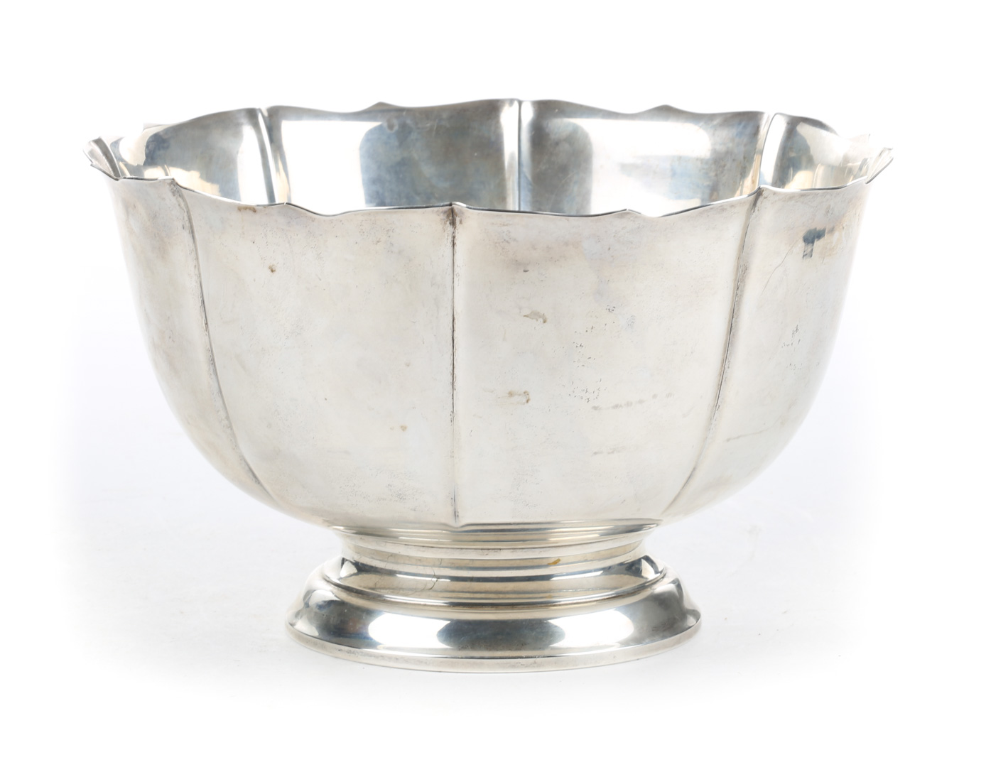 Appraisal: American sterling silver center bowl in Diam ozt Provenance Collection