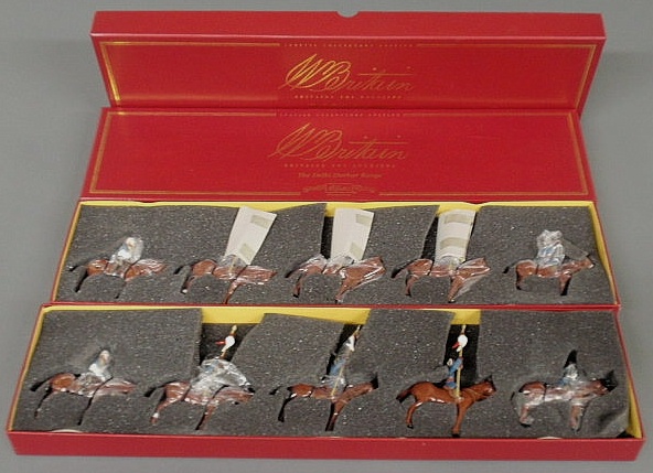 Appraisal: Two identical boxed five-piece sets of Britains th Light Cavalry