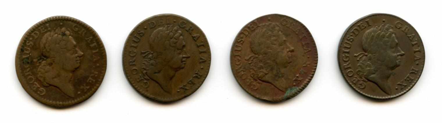 Appraisal: Wood's Hibernia Halfpenny All grade Very Good to Fine some