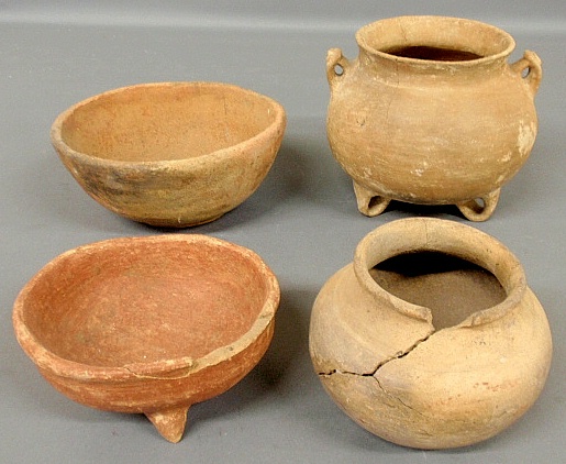 Appraisal: - Four pieces of pre-Columbian pottery largest h As found