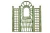 Appraisal: ARCHITECTURAL ELEMENT - Three section wall trellis Arch top central