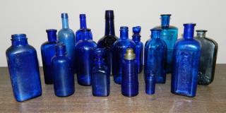 Appraisal: Miscellaneous - cobalt glass bottles various sizes