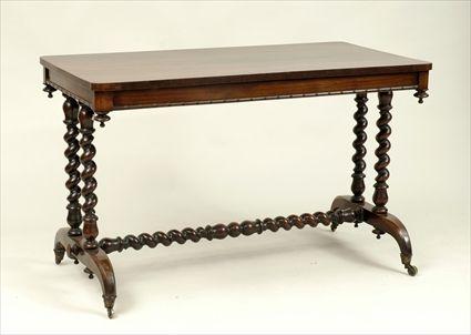 Appraisal: English Early Victorian Rosewood Center Table x x in