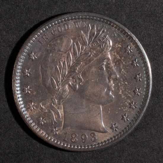 Appraisal: United States Barber type silver quarter dollar -S MS- with