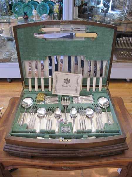 Appraisal: VINER HALL CORONATION SILVER PLATE CUTLERY SUITE FOR SIX IN