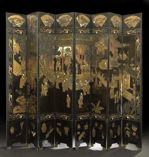 Appraisal: Good Chinese Eight-Panel Coromandel Screen fourth quarter th century in