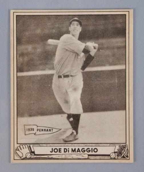 Appraisal: Play Ball Joe DiMaggio No Baseball Card Description Black and