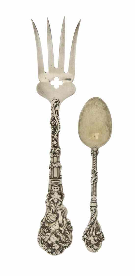 Appraisal: Two American Sterling Silver Flatware Articles Gorham in the Versailles