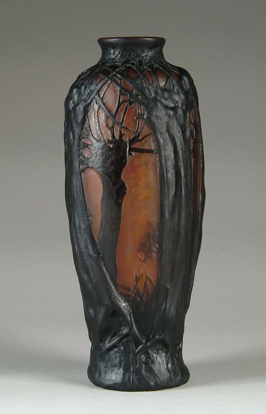 Appraisal: DAUM NANCY MOLD BLOWN VASE Mold blown and wheel carved