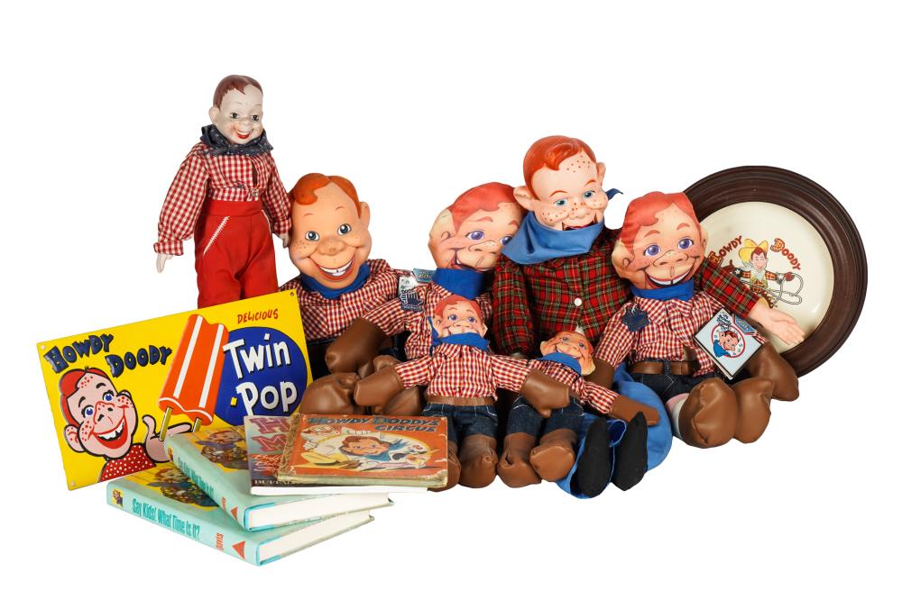 Appraisal: COLLECTION OF HOWDY DOODY MEMORABILIAcomprising seven dolls ranging from -