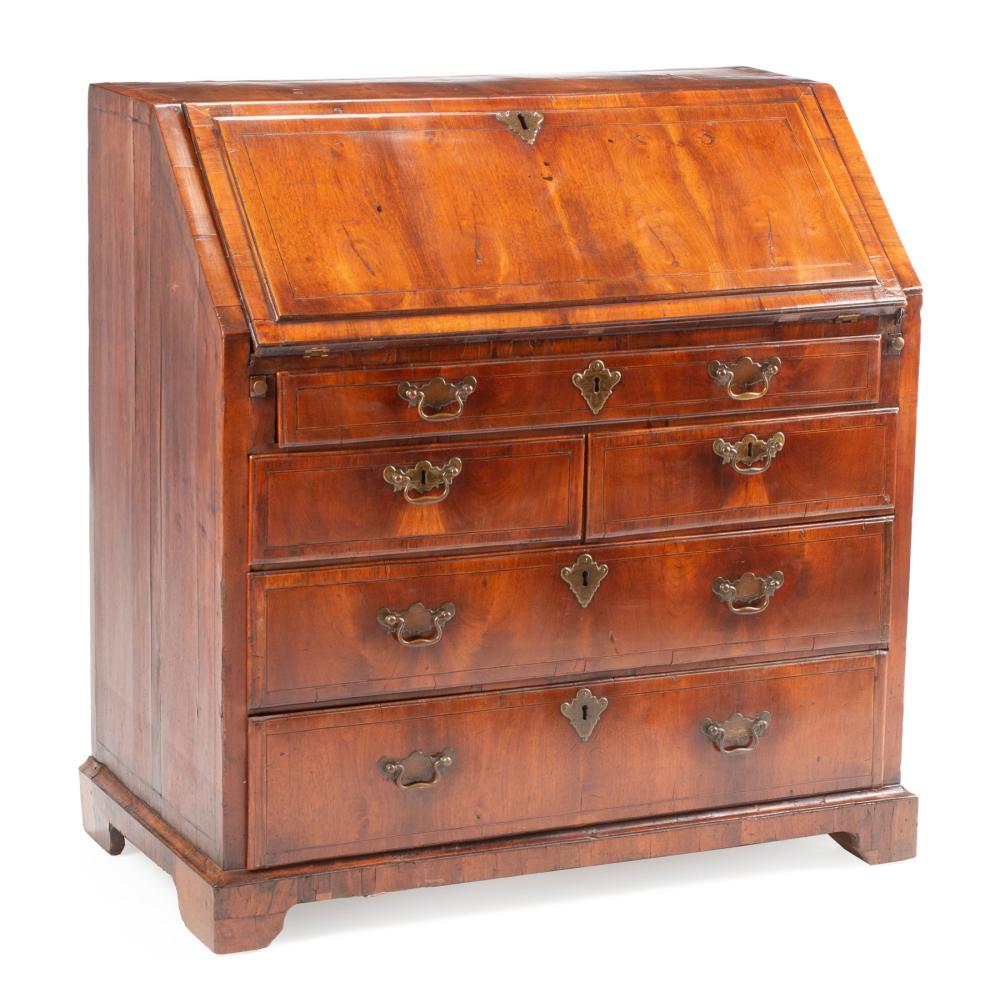 Appraisal: George III Mahogany Secretary Desk early th c fall-front top