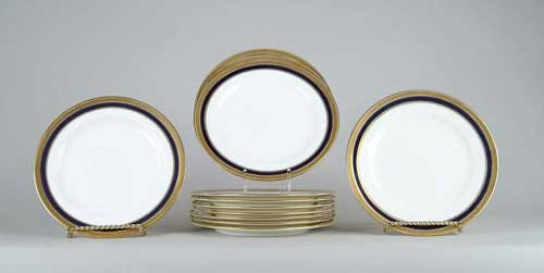 Appraisal: FINE SET OF CAULDON ENGLISH SERVICE PLATES IN THE L