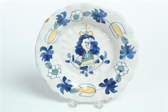 Appraisal: DELFT BOWL England early th century tin glazed earthenware Scalloped