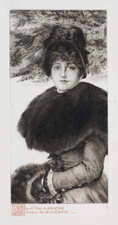 Appraisal: JAMES JACQUES TISSOT Promenade dans la Neige Etching and drypoint