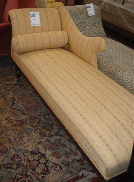 Appraisal: A late Victorian upholstered chaise longue