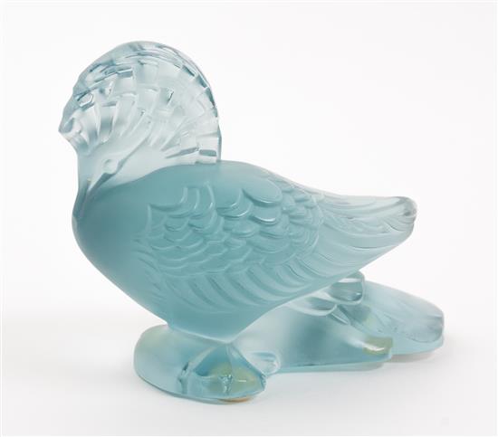 Appraisal: Sale Lot A Lalique Molded and Frosted Glass Figure Goura