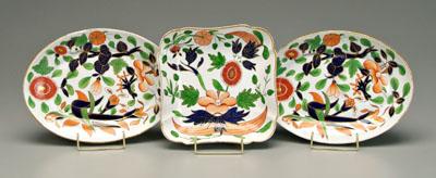 Appraisal: Three pieces ironstone all with colorful fruit and flowers in